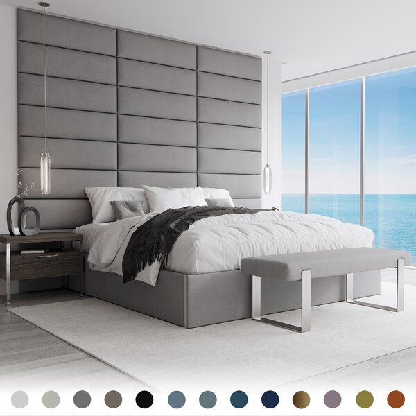 Modern & Contemporary Upholstered Headboard Bed | AllModern